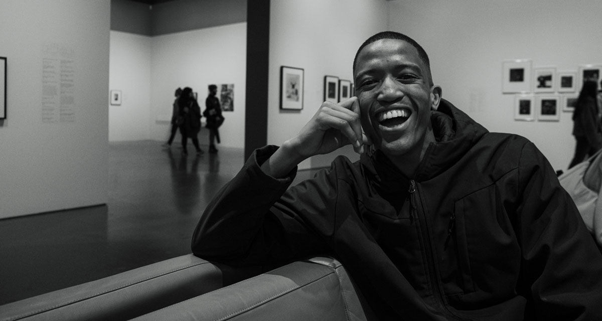 Atang Peloewetse takes a break from studies to visit the AGO.